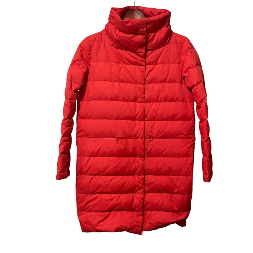Eileen Fisher Women’s Long Down Puffer Coat Recycled Nylon Cocoon size XXS